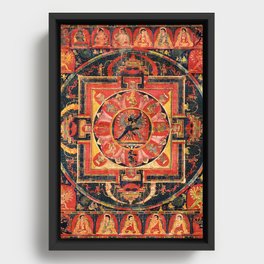 Hevajra Tantra Buddhist Mandala 1300s Framed Canvas