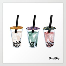 bubble tea art prints for Any Decor Style | Society6