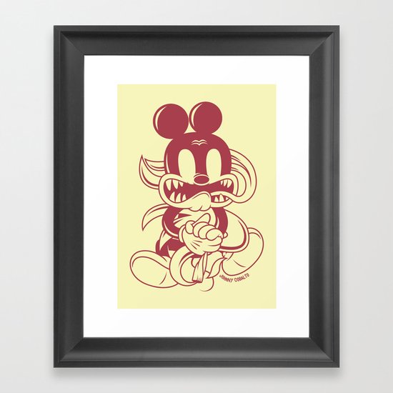 Junkie Mouse Framed Art Print