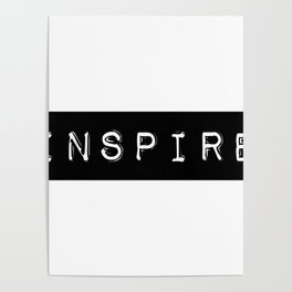 Inspire Poster | Inspirational, Cartoon, Illustration, Motivation, Creative, Communication, Idea, Inspiration, Typography, Letter 