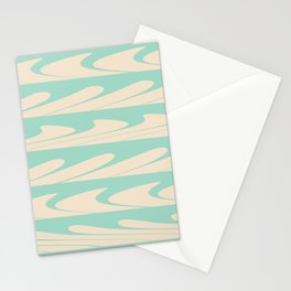Abstraction_OCEAN_WAVE_BLUE_SURF_PATTERN_VIBE_POP_ART_0715B Stationery Card