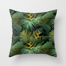 Dark Jungle Throw Pillow