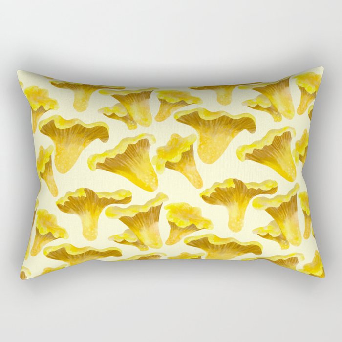 Yellow Mushrooms Rectangular Pillow