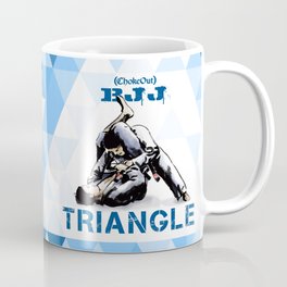 Blue Bjj Triangle choke. Jiu-jitsu grappling Coffee Mug