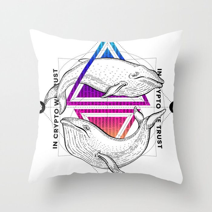 Crypto Whale In Crypto We Trust Throw Pillow