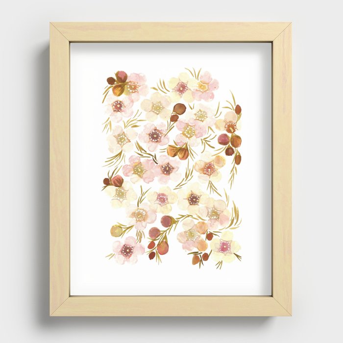 Waxy Flowers Recessed Framed Print