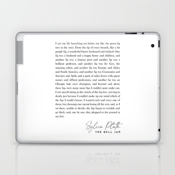 The Bell Jar - Sylvia Plath Quote - Literature - Typography Print 1 Laptop & iPad Skin