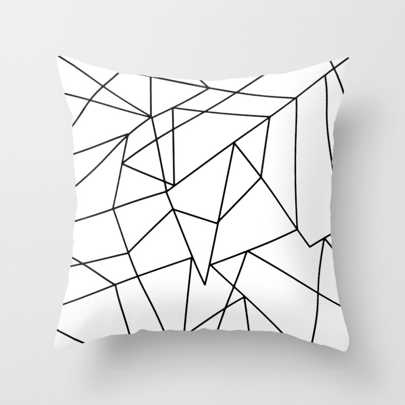 modern black throw pillows