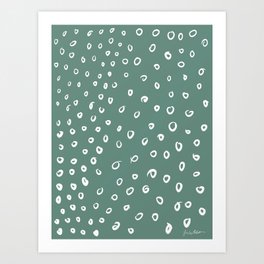 Green Spots Art Print