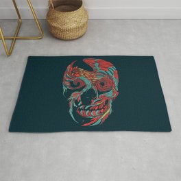 Rooster Skull Area & Throw Rug