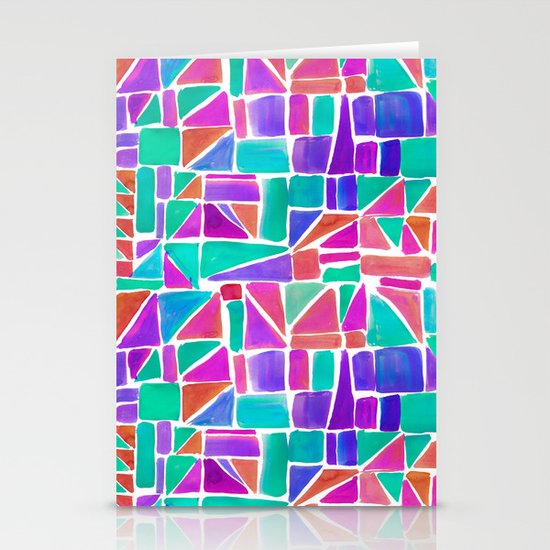 Watercolour Shapes Stationery Cards