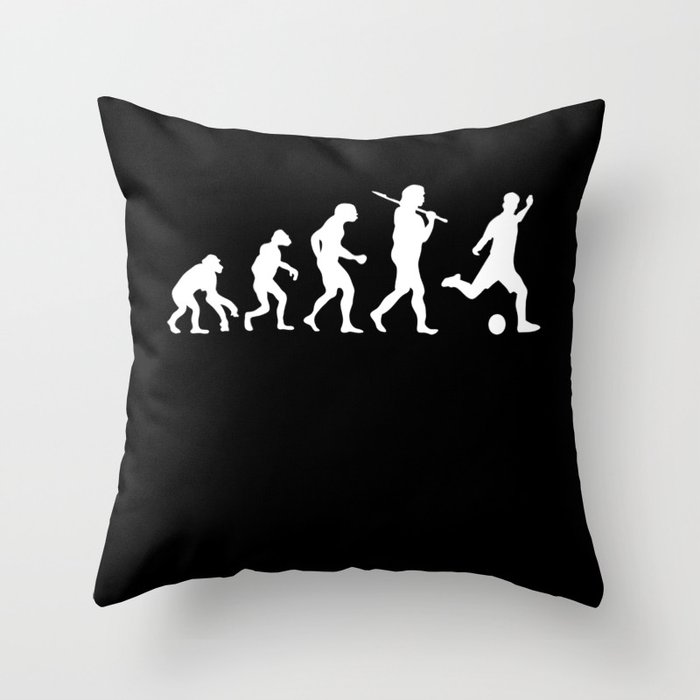 Evolution Soccer Throw Pillow