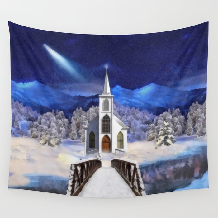 It Came Upon the Midnight Clear Wall Tapestry