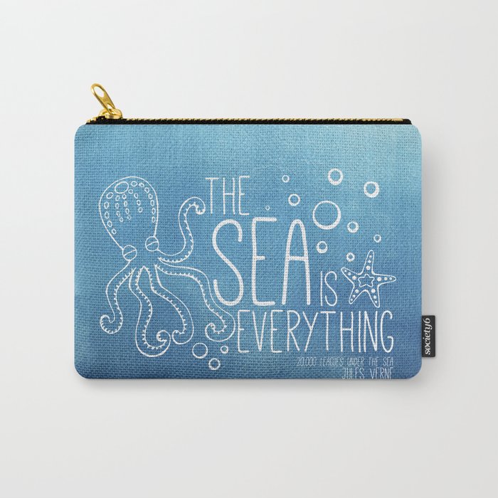 20,000 Leagues Under the Sea - Jules Verne | Quote 1 Carry-All Pouch by