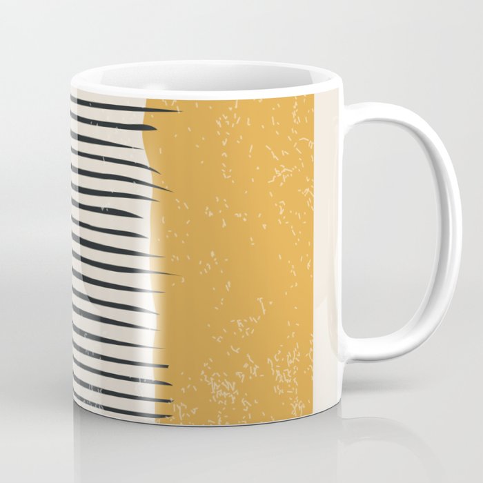 Mid Century Modern Minimalist Rothko Inspired Color Field With Lines Geometric Style Coffee Mug