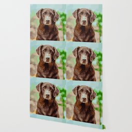 Brown Labrador Retriever Paint by Numbers Wallpaper