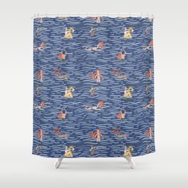 LITTLE SWIMMERS Shower Curtain