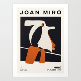 Joan Miro - Untitled - Exhibition Poster - Art Print - Vintage Painting Art Print