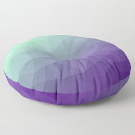 Purple green ombre gradient geometric mesh pattern Floor Pillow