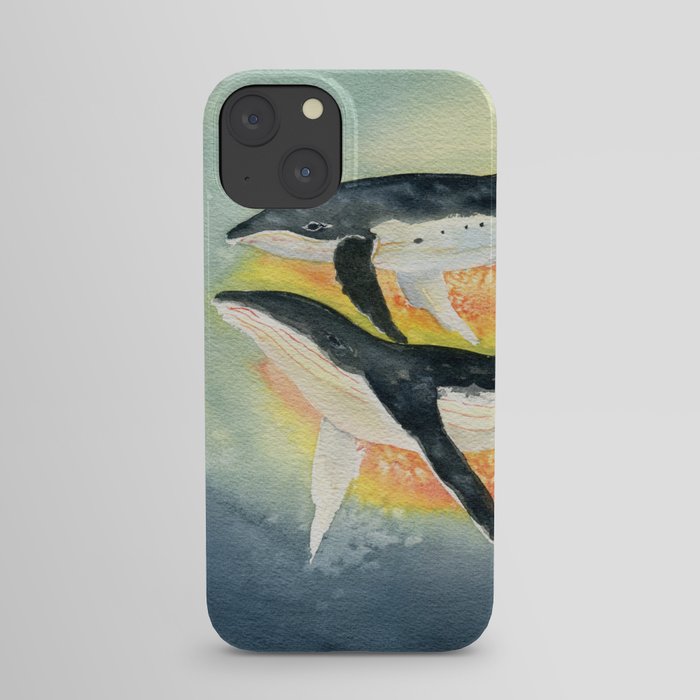 Whale Watercolor iPhone Case