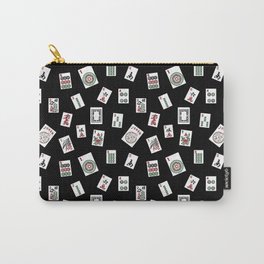Black Mahjong Carry-All Pouch