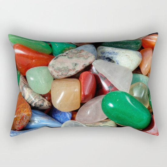Colorful Stones Texture Rectangular Pillow