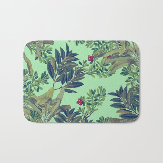Winter Leaves Bath Mat