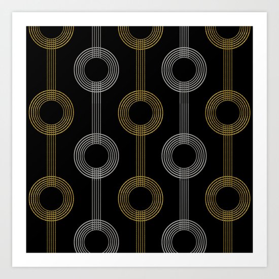 GUITAR IN ABSTRACT GS (art deco) Art Print