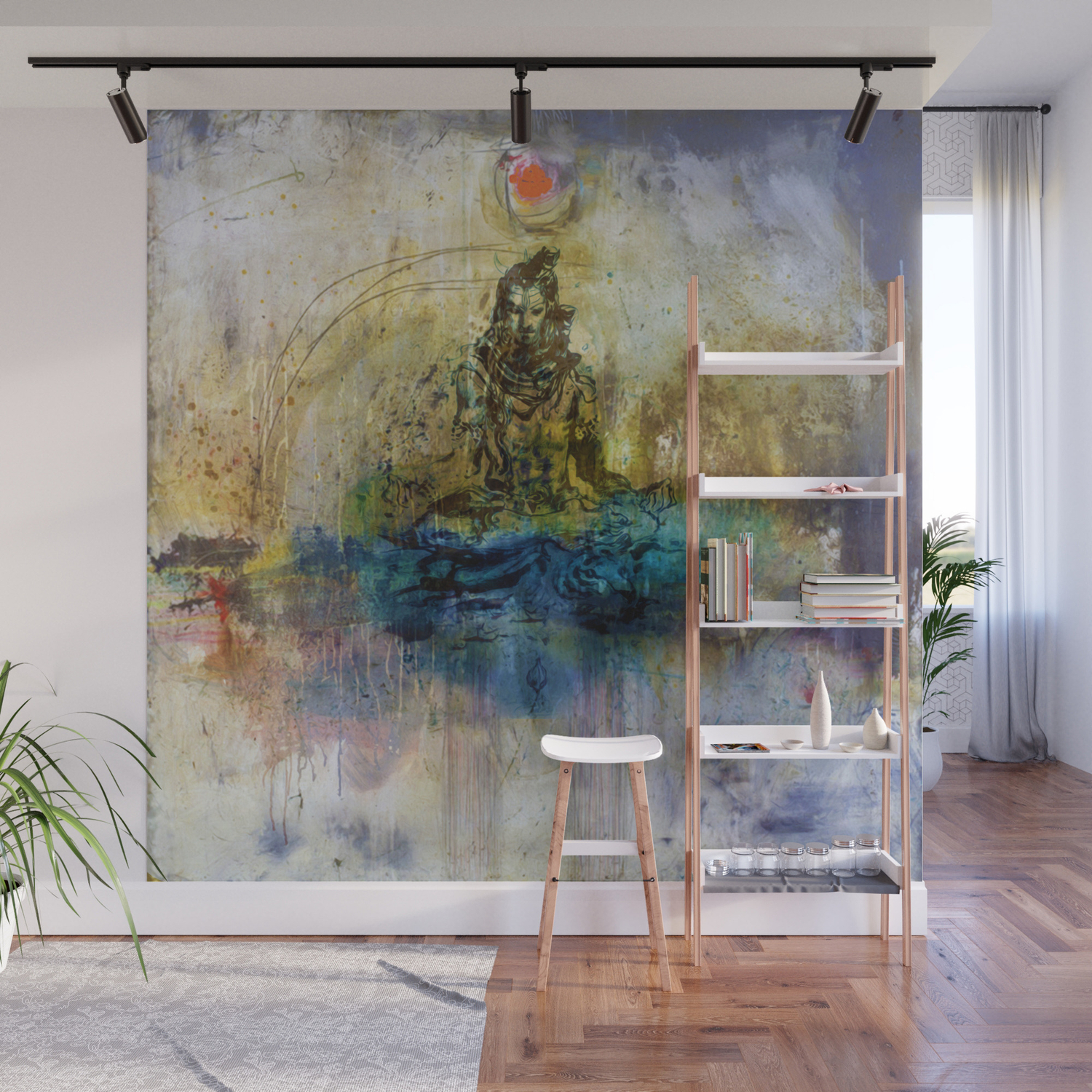 Shiva Shankar Wall Mural By Peimanmiral Society6