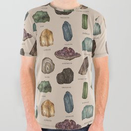 Gems and Minerals All Over Graphic Tee
