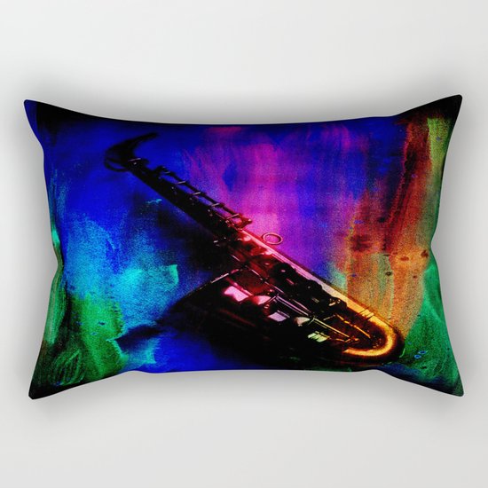 Midnight Sax Rectangular Pillow