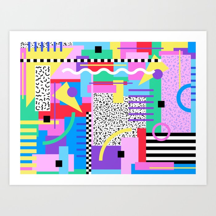 Memphis Design Art Prints, Framed & Recessed | Society6