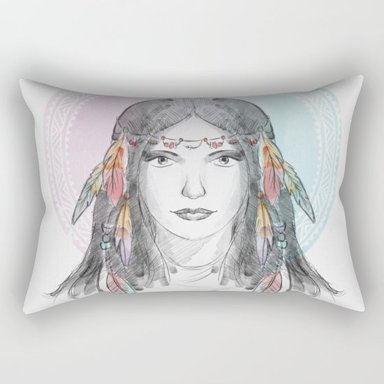 watercolor godess Rectangular Pillow