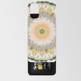 White Lily Mandala - Peach And Green Art Android Card Case