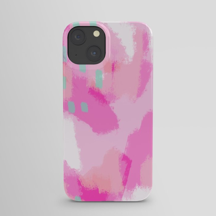 amelia - Pink Abstract Digital Painting iPhone Case