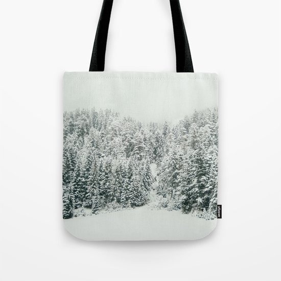 White Snowy Landcape Tote Bag