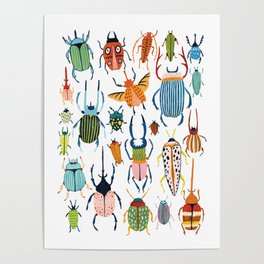 Woodland Beetles Poster