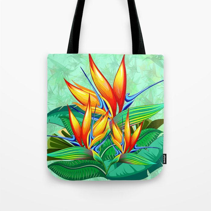 Bird of Paradise Flower Exotic Nature Tote Bag