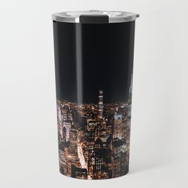 New York City Skyline at Night | Panoramic Photography Travel Mug