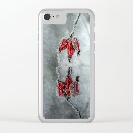 Purple cloak in winter Clear iPhone Case