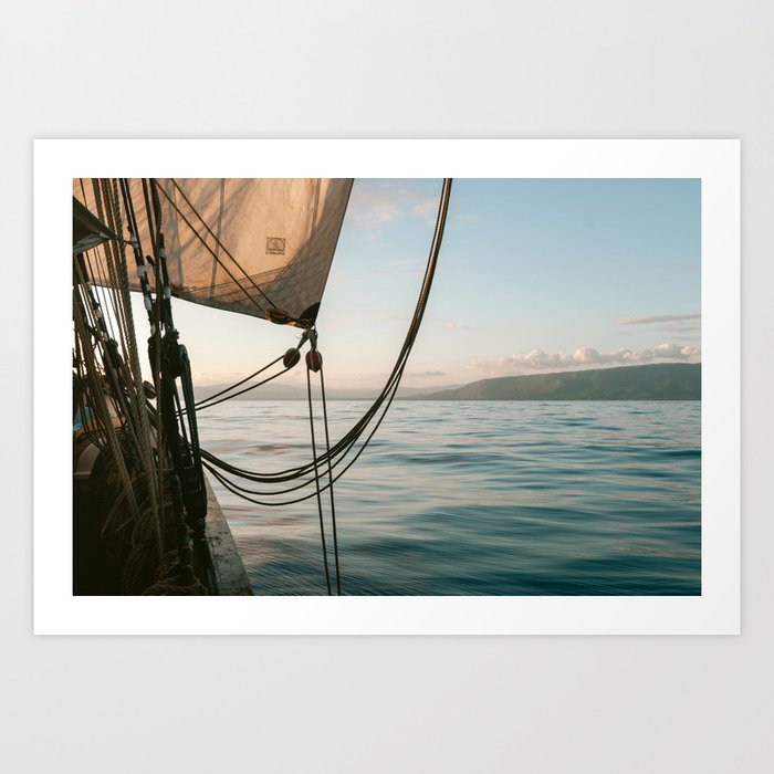 Sailing I Sailboat I Haiti I Caribbean Sea I ocean I Travel photography I art print I pirate Art Print