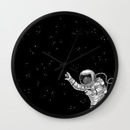 Astronaut in the outer space Wall Clock