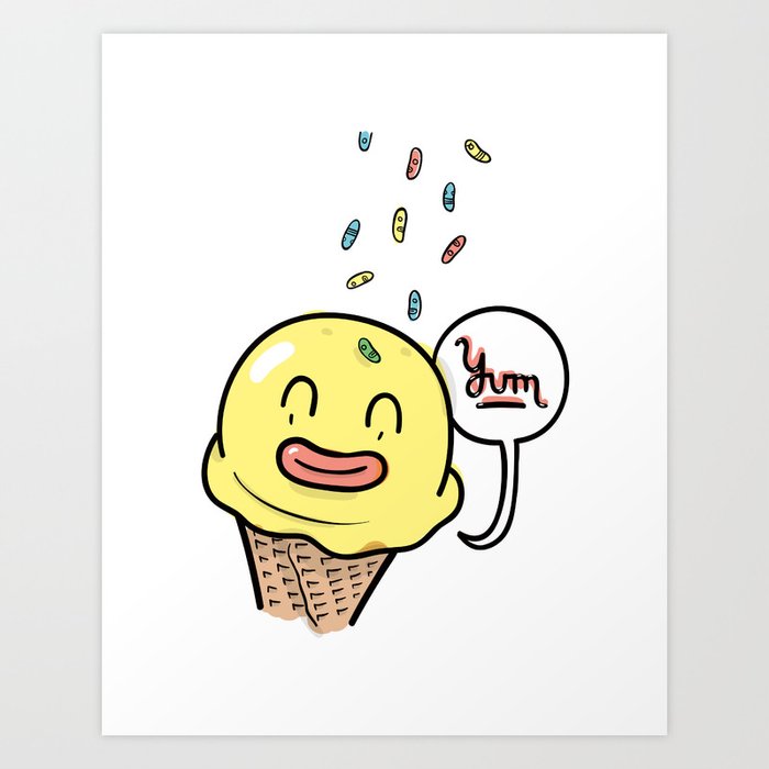 Friends Go Better Together 6/7 - Ice Cream and Sprinkles Art Print