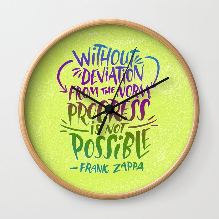Frank Zappa on Progress Wall Clock
