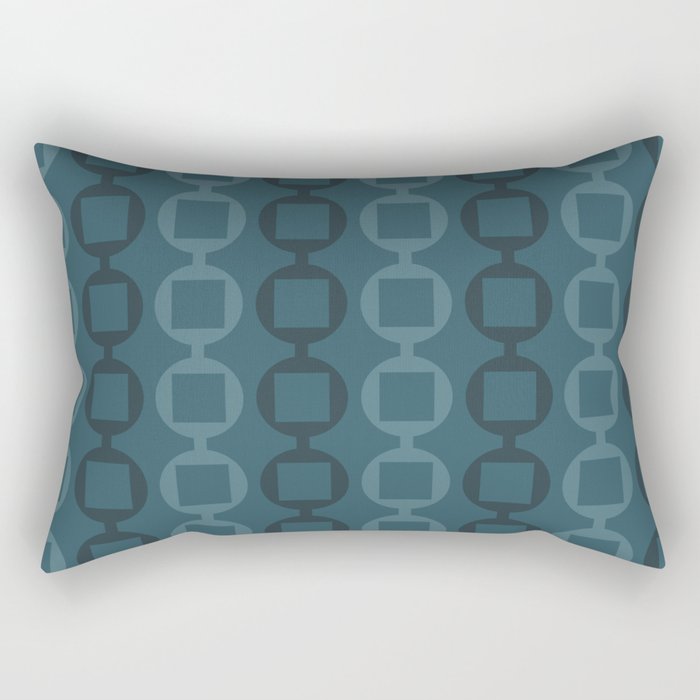 Beads Pattern - Teal Blue Green Rectangular Pillow