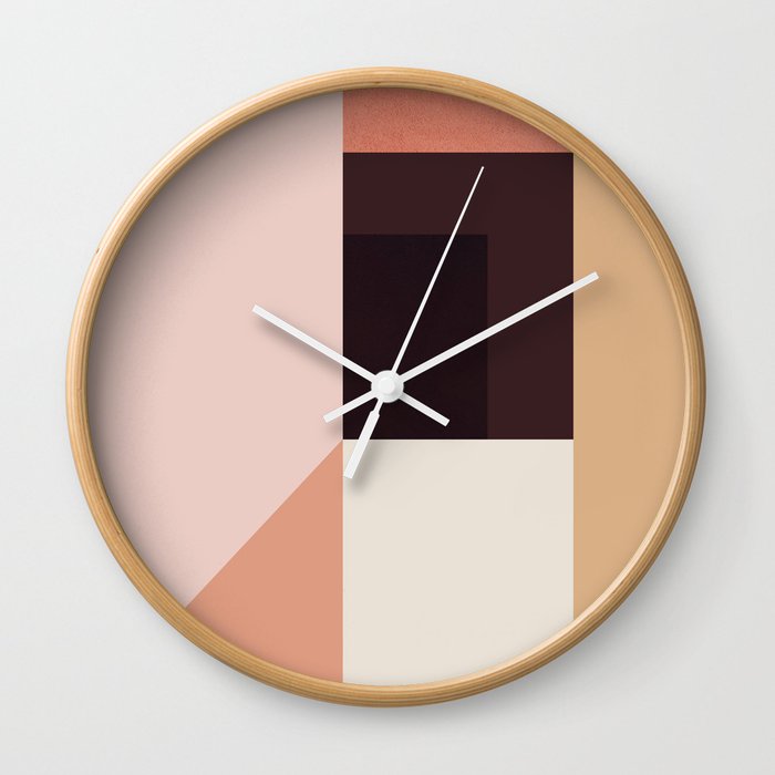 Abstraction_Colorblocks_001 Wall Clock