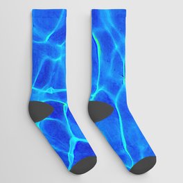 Blue Water Abstract Socks