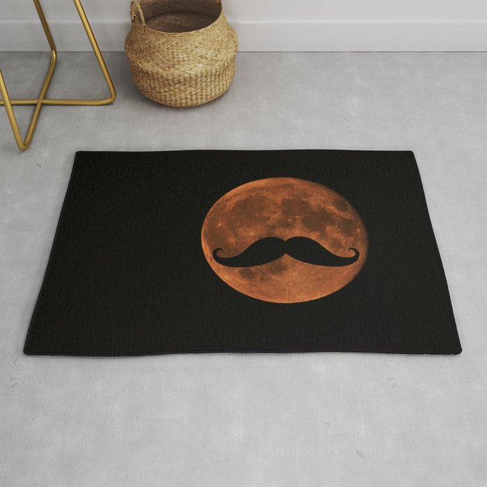 Mustache Moon Rug