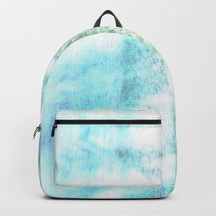 shimmering in ocean blue and sea green Backpack