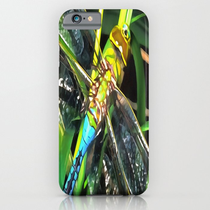 Blue Dragonfly Wings iPhone Case